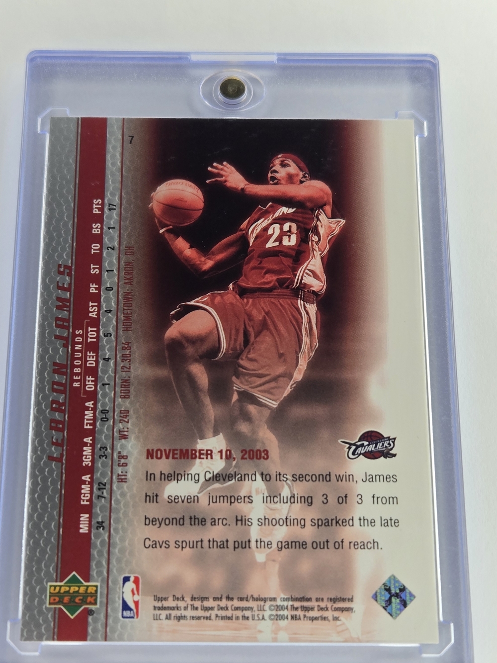 LeBron James Rookie Basketball Card Phenominal Beginning Red Jersey Cavaliers - Picture 15 of 15